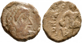 Valentinian I (?), 364-375. Follis (Lead, 13 mm, 2.00 g, 5 h), imitative or emergency issue. Laureate, draped and cuirassed bust to right. Rev. [G]LOR...