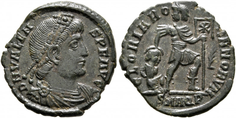 Valens, 364-378. Follis (Bronze, 18 mm, 2.00 g, 6 h), Aquileia, 364-367. D N VAL...