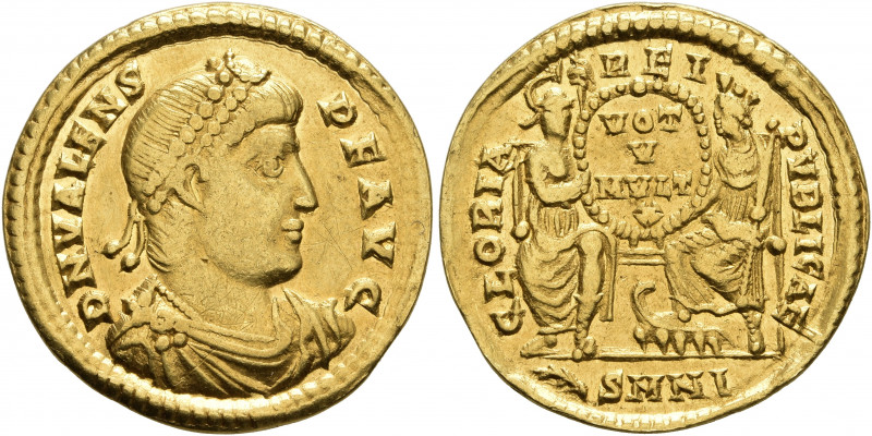 Valens, 364-378. Solidus (Gold, 21 mm, 4.41 g, 12 h), Nicomedia, 367-375. D N VA...