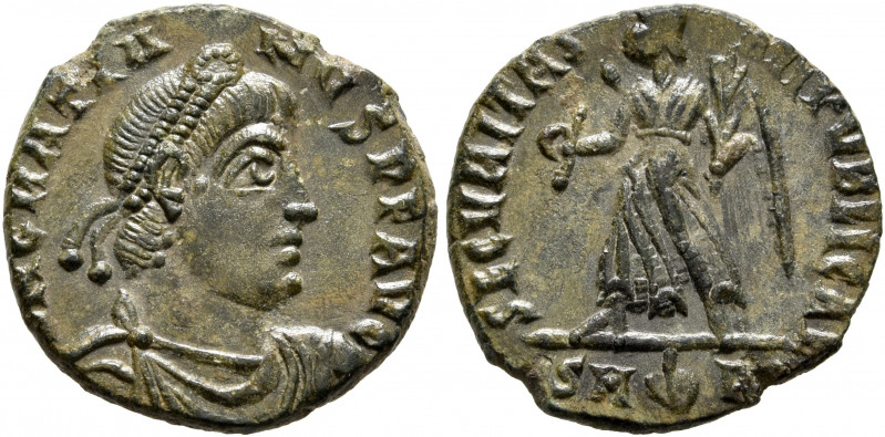 Gratian, 367-383. Follis (Bronze, 17 mm, 2.51 g, 6 h), Rome, 367-375. D N GRATIA...