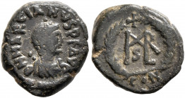 Marcian, 450-457. Nummus (Bronze, 13 mm, 1.66 g, 7 h), Constantinopolis. D N MARCIANVS P F AVG Pearl-diademed, draped and cuirassed bust of Marcian to...