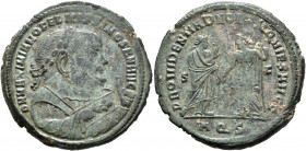 Maximianus, as Senior Augustus. Follis (Bronze, 29.5 mm, 10.47 g, 6 h), Aquileia, 305-306. D N MAXIMIANO FELICISSIMO SEN AVG Laureate and mantled bust...