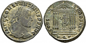 Constantine I, 307/310-337. Follis (Bronze, 25 mm, 6.65 g, 12 h), Aquileia, 307-308. IMP C CONSTANTINVS P F AVG Laureate head of Constantine I to righ...