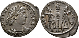 Delmatius, Caesar, 335-337. Follis (Bronze, 18 mm, 2.20 g, 6 h), Aquileia, 336-337. FL DELMA-TIVS NOB C Laureate, draped and cuirassed bust of Delmati...