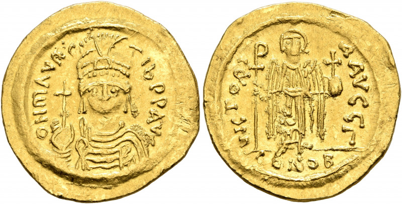 Maurice Tiberius, 582-602. Solidus (Gold, 21 mm, 4.40 g, 6 h), Constantinopolis,...