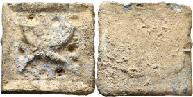 LEVANTINE REGION. Northern Syria, 3rd-1st centuries BC. Weight of 1/2 Mina (Hemimnaion) (Lead, 76x80 mm, 334.00 g). Two crossed cornucopiae. Rev. Blan...