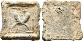 PHOENICIA. Byblos, 2nd-1st centuries BC. Weight of 1/8 Mina (Ogdoon) (Lead, 51x51 mm, 73.00 g). [OΓΔOON] Two crossed cornucopiae with crown of Isis be...