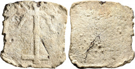 LEVANTINE REGION. Uncertain, late 4th-1st centuries BC. Weight of 1 Mina (Lead, 94x98 mm, 475.00 g). Large Seleukid anchor. Rev. Blank. Pondera 3751. ...