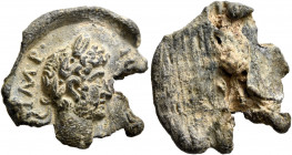 Hadrian, 117-138. Seal (Lead, 20 mm, 4.00 g). IMP - H... Laureate head of Hadrian to right. Rev. Wood imprint. CNG E-Auction 451 (2019), 362. An excep...