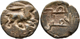 Abbasid Caliphate, circa 9-10th centuries CE. Seal (Lead, 17 mm, 3.14 g, 12 h). Hare to right. Rev. Legend in Kufic in two lines. A beautifully design...