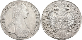 AUSTRIA. Holy Roman Empire. Maria Theresia, Empress, 1740-1780. Taler (Silver, 40 mm, 26.87 g, 12 h), Hall, 1764. M•THERESIA•D•G•R•IMP•HU•BO•REG• Drap...