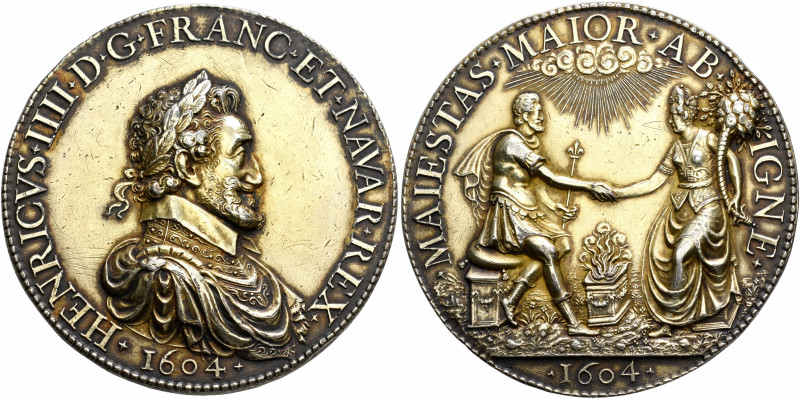 FRANCE, Royal. Henri IV le Grand (the Great), 1589–1610. Medal (Gilt silver, 56 ...