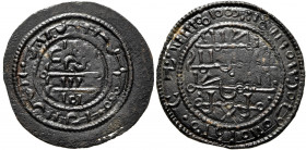 HUNGARY. Béla III, 1172-1196. Rézpénz (Bronze, 23 mm, 1.40 g, 10 h). Pseudo-Kufic legend in inner field and outer margin. Rev. Pseudo-Kufic legend in ...