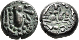 INDIA, Medieval. Paramaras of Vidarbha. Late 12th century. Gadhaiya (Silver, 13 mm, 4.10 g, 10 h). Highly stylized Sasanian head to right. Rev. Horsem...