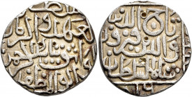 INDIA, Islamic Sultanates. Bahmani. Taj al-Din Firuz Shah, AH 800-825 / AD1397-1422. Tanka (Silver, 27 mm, 10.66 g, 4 h), citing Taj al-Din Firuz Shah...