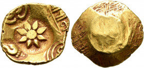INDIA, Medieval. Yadavas of Devagiri. Ramachandra or his successors, 1270-1311/3. Padmatanka (Gold, 18 mm, 3.80 g). Central lotus blossom surrounded t...