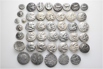 A lot containing 42 silver coins. Includes: Greek, Roman Republican, Byzantine, Medieval and Modern. Fine to good very fine. LOT SOLD AS IS, NO RETURN...