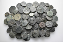A lot containing 88 bronze coins. All: Greek. Fine to very fine. LOT SOLD AS IS, NO RETURNS. 88 coins in lot.
