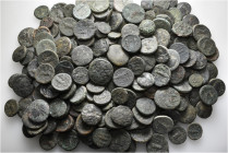 A lot containing 199 bronze coins. All: Greek. Fair to fine. LOT SOLD AS IS, NO RETURNS. 199 coins in lot.