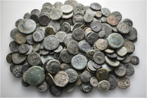 A lot containing 192 bronze coins. All: Greek. Fair to fine. LOT SOLD AS IS, NO RETURNS. 192 coins in lot.