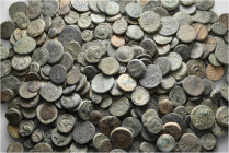 A lot containing 571 bronze coins. Mostly: Greek. Fair to fine. LOT SOLD AS IS, NO RETURNS. 571 coins in lot.