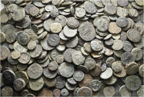 A lot containing 515 bronze coins. Mostly: Greek. Fair to fine. LOT SOLD AS IS, NO RETURNS. 515 coins in lot.
