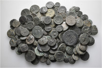 A lot containing 150 bronze coins. All: Greek. Fine to about very fine. LOT SOLD AS IS, NO RETURNS. 150 coins in lot.
