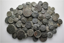 A lot containing 117 bronze coins. All: Greek. Fine to about very fine. LOT SOLD AS IS, NO RETURNS. 117 coins in lot.