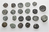 A lot containing 22 bronze coins. All: Classical Armenia. Very fine to about extremely fine. LOT SOLD AS IS, NO RETURNS. 22 coins in lot.
