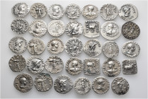 A lot containing 34 silver coins. All: Baktria. Fine to good very fine. LOT SOLD AS IS, NO RETURNS. 34 coins in lot.