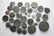 A lot containing 7 silver and 26 bronze coins. Includes: Greek, Roman Republican and Roman Imperial. Fine to very fine. LOT SOLD AS IS, NO RETURNS. 33...