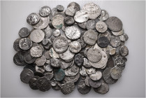 A lot containing 165 silver coins. Includes: Greek, Roman Provincial, Roman Imperial, Byzantine, early Medieval & Islamic and World. Fine to very fine...