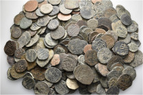 A lot containing 273 bronze coins. Mostly: Islamic. Fair to fine. LOT SOLD AS IS, NO RETURNS. 273 coins in lot.