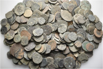 A lot containing 279 bronze coins. Mostly: Islamic. Fair to fine. LOT SOLD AS IS, NO RETURNS. 279 coins in lot.