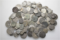 A lot containing 129 silver and bronze coins and coin weights. Includes: Byzantine and Islamic. Fair to fine. LOT SOLD AS IS, NO RETURNS. 129 coins in...