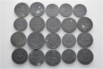 A lot containing 20 nickel coins. All: Bulgaria. Good fine to good very fine. LOT SOLD AS IS, NO RETURNS. 20 coins in lot.


From the collection of...