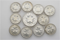 A lot containing 11 silver coins. All: Cuba. Extremely fine to good extremely fine. LOT SOLD AS IS, NO RETURNS. 11 coins in lot.


From the collect...