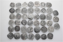 A lot containing 45 silver coins. All: Germany, Dukes of Bavaria. Late 14th to mid 15th centuries. Pfennige. Munich, Landshut, Ingolstadt. Fine to ver...