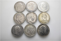 A lot containing 9 silver coins. All: Germany. Fine to very fine. LOT SOLD AS IS, NO RETURNS. 9 coins in lot.


From the collection of a Swiss scho...