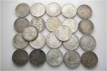 A lot containing 22 silver coins. All: India. Very fine to good very fine. LOT SOLD AS IS, NO RETURNS. 22 coins in lot.


From the collection of a ...