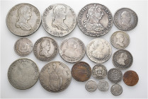 A lot containing 17 silver and 2 bronze coins. All: Peru. Fine to very fine. LOT SOLD AS IS, NO RETURNS. 19 coins in lot.


From the collection of ...