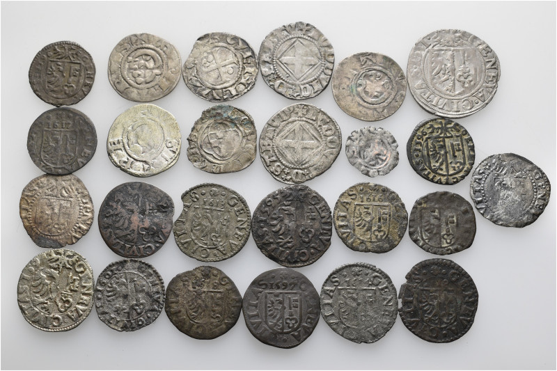 A lot containing 25 silver and bronze coins. All: Switzerland. Genf. Fine to ver...