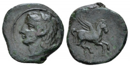 Sicily, Cephalodion Bronze 339/8-307, Æ 16.00 mm., 2.12 g.
Cephalodion Bronze circa 339/8-307, Æ 16mm., 2.12g. Head of Heracles l., wearing lion's sk...