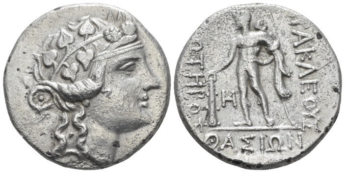 Island of Thrace, Thasos Tetradrachm after 150, AR 28.30 mm., 16.02 g.
Wreathed...