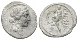 C. Iulius Caesar Denarius Asia 48-47, AR 17.50 mm., 3.00 g.
Diademed head of Venus r. Rev. CAESAR Aeneas advancing l., carrying palladium in r. hand ...