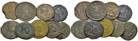 Theodosius I, 379-395 Lot of 9 Folles circa 379-395, Æ , 44.62 g.
Lot of 9 Folles.

Very Fine.

Ex Baldwins. Sold with collector's tickets.
