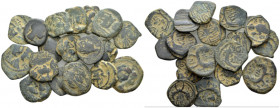 Large lot of 18 bronzes of Nabathea I century, &AElig; 20.00 mm., 53.65 g.
 Large lot of 18 bronzes of Nabathea
 
 Very fine