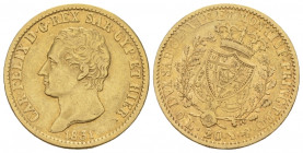 Torino, Savoia, Carlo Felice, 1821-1831 20 Lire 1831, AV 21.00 mm., 6.36 g.
Pagani 62. MIR 1034s.

Rare. Very fine

Ex NAC sale 60, 2011, 342.