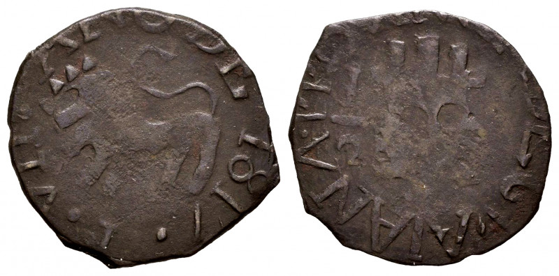 Ferdinand VII (1808-1833). 1/2 real. 1817. Guyana. (Cal-348). Ae. 2,15 g. VF. Es...