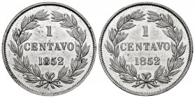 Venezuela. Nickel proof pattern 1 centavo, 1852, double reverse. 30,5 mm- (Km-Pn25). A few specimens known. Some luster. 9,83 g. Almost MS. Est...1100...